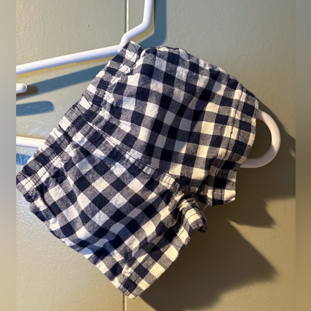 Carter's Black and White Checkered Kids Shorts